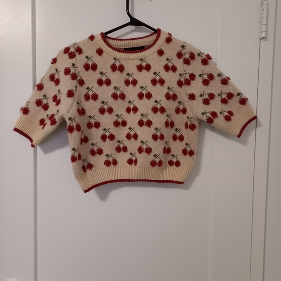 Cherries Cropped Sweater - Picture 2 of 7